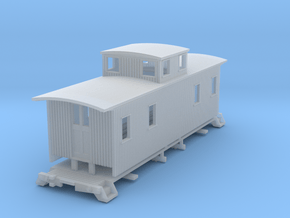 HOn3 30ft Caboose C in Clear Ultra Fine Detail Plastic