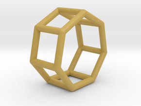 0360 Heptagonal Prism E (a=1cm) #001 in Tan Fine Detail Plastic