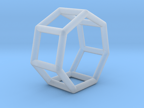 0360 Heptagonal Prism E (a=1cm) #001 in Clear Ultra Fine Detail Plastic