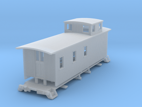 HOn3 30ft Caboose D in Clear Ultra Fine Detail Plastic