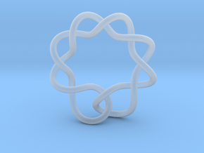 0352 Hyperbolic Knot K5.3 in Clear Ultra Fine Detail Plastic