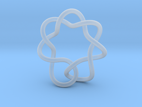 0353 Hyperbolic Knot K5.2 in Clear Ultra Fine Detail Plastic