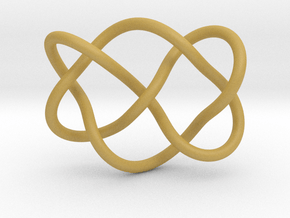 0356 Hyperbolic Knot K6.28 in Tan Fine Detail Plastic