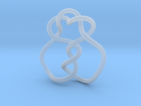 0361 Hyperbolic Knot K5.20 in Clear Ultra Fine Detail Plastic
