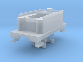Small 8 wheel Tender for HOn30 F&C loco, ver.A in Clear Ultra Fine Detail Plastic