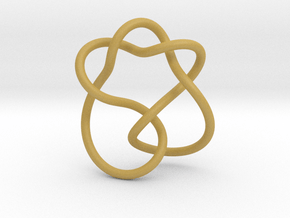 0364 Hyperbolic Knot K4.1 in Tan Fine Detail Plastic