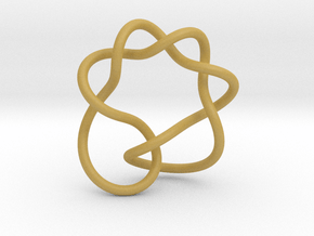 0367 Hyperbolic Knot K4.2 in Tan Fine Detail Plastic