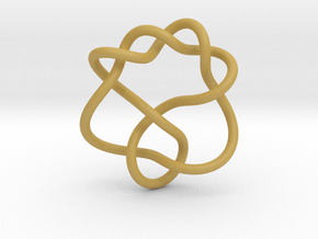 0368 Hyperbolic Knot K6.23 in Tan Fine Detail Plastic