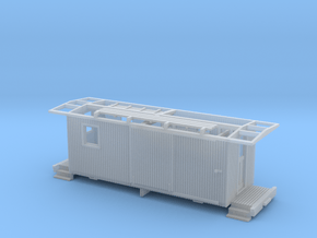 HOn30 Freelance Caboose (ex Boxcar) in Clear Ultra Fine Detail Plastic