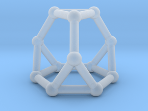 0371 Truncated Tetrahedron V&E (a=1cm) #002 in Clear Ultra Fine Detail Plastic