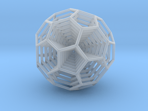 0377 8-Grid Truncated Icosahedron #All (5.0 cm) in Clear Ultra Fine Detail Plastic