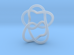 0382 Hyperbolic Knot K6.33 cm:2.30x, 4.22y, 3.53z in Clear Ultra Fine Detail Plastic