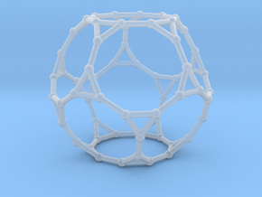 0383 Truncated Dodecahedron V&E (a=1сm) #002 in Clear Ultra Fine Detail Plastic