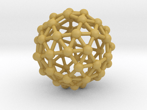 0386 Snub Dodecahedron V&E (a=1cm) #003 in Tan Fine Detail Plastic