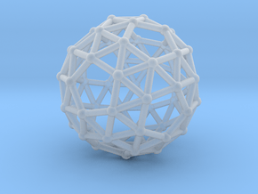 0385 Snub Dodecahedron V&E (a=1cm) #002 in Clear Ultra Fine Detail Plastic