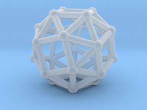 0387 Snub Cube V&E (a=1cm) #002 in Clear Ultra Fine Detail Plastic