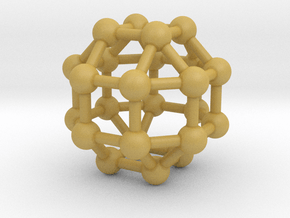 0390 Small Rhombicuboctahedron V&E (a=1cm) #003 in Tan Fine Detail Plastic