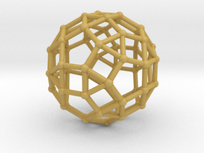 0391 Small Rhombicosidodecahedron V&E (a=1cm) #002 in Tan Fine Detail Plastic