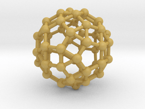0392 Small Rhombicosidodecahedron V&E (a=1cm) #003 in Tan Fine Detail Plastic