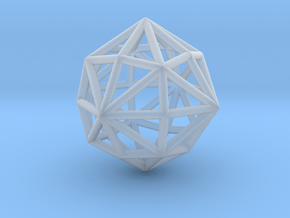 0397 Disdyakis Dodecahedron E (a=1cm) #001 in Clear Ultra Fine Detail Plastic