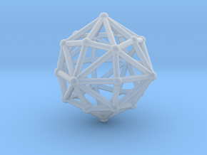 0398 Disdyakis Dodecahedron V&E (a=1cm) #002 in Clear Ultra Fine Detail Plastic