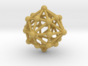  0399 Disdyakis Dodecahedron V&E (a=1cm) #003 in Tan Fine Detail Plastic