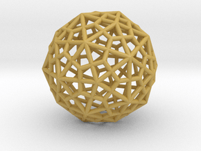 0400 Truncated Icosahedron + Pentakis Dodecahedron in Tan Fine Detail Plastic