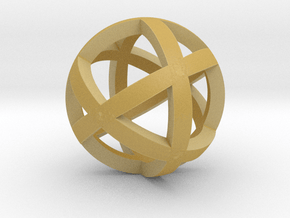 0401 Spherical Cuboctahedron (d=2.2cm) #001 in Tan Fine Detail Plastic