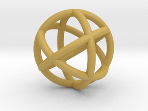  0402 Spherical Cuboctahedron (d=2.2cm) #002 in Tan Fine Detail Plastic