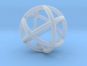  0402 Spherical Cuboctahedron (d=2.2cm) #002 in Clear Ultra Fine Detail Plastic