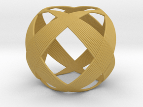  0403 Spherical Cuboctahedron (d=6cm) #003 in Tan Fine Detail Plastic