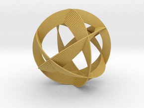 0404 Spherical Cuboctahedron (d=12cm) #005 in Tan Fine Detail Plastic