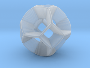 0412 Spherical Truncated Octahedron (d=6cm) #004 in Clear Ultra Fine Detail Plastic