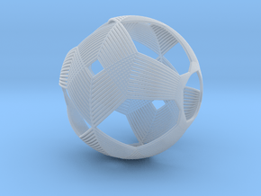 0411 Spherical Truncated Octahedron (d=6cm) #003 in Clear Ultra Fine Detail Plastic