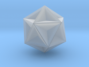 0415 Great Dodecahedron (F&full Color, 8cm) #001 in Clear Ultra Fine Detail Plastic