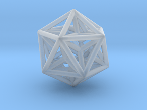 0416 Great Dodecahedron E (d=3cm) #001  in Clear Ultra Fine Detail Plastic