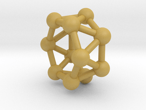 0420 Hexagonal Antiprism (a=1cm) #003 in Tan Fine Detail Plastic