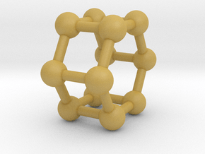 0423 Hexagonal Prism (a=1cm) #003 in Tan Fine Detail Plastic