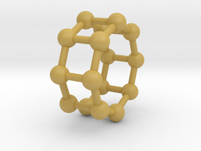 0432 Octagonal Antiprism (a=1сm) #003 in Tan Fine Detail Plastic