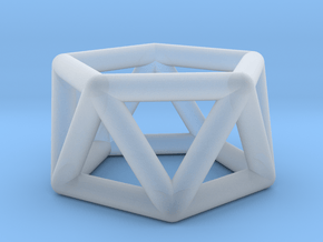 0436 Pentagonal Antiprism (a=1сm) #001 in Clear Ultra Fine Detail Plastic