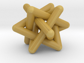 0456 Interwoven Set of Four Triangles (d=1.2 cm) in Tan Fine Detail Plastic