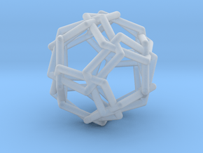 0460 Woven Icosidodecahedron (U24) in Clear Ultra Fine Detail Plastic