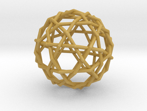 0461 Woven Truncated Icosahedron (U25) in Tan Fine Detail Plastic