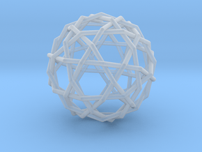 0461 Woven Truncated Icosahedron (U25) in Clear Ultra Fine Detail Plastic