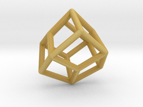 0463 Trapezohedron E (01) #001 in Tan Fine Detail Plastic