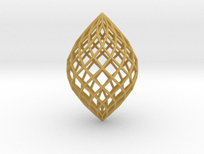  0489 Polar Zonohedron E [12] #001 in Tan Fine Detail Plastic