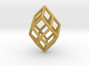  0490 Polar Zonohedron E [5] #001 in Tan Fine Detail Plastic