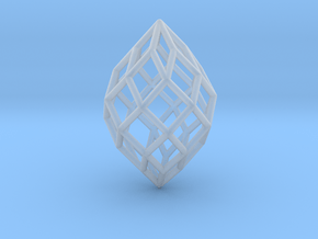 0491 Polar Zonohedron E [7] #001 in Clear Ultra Fine Detail Plastic