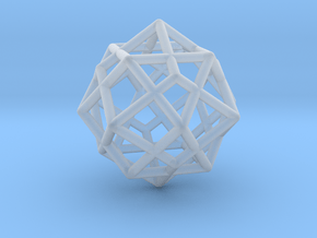 0492 Cuboctahedron + Dual in Clear Ultra Fine Detail Plastic