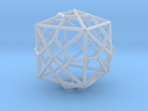 0493 Truncated Octahedron + Dual in Clear Ultra Fine Detail Plastic